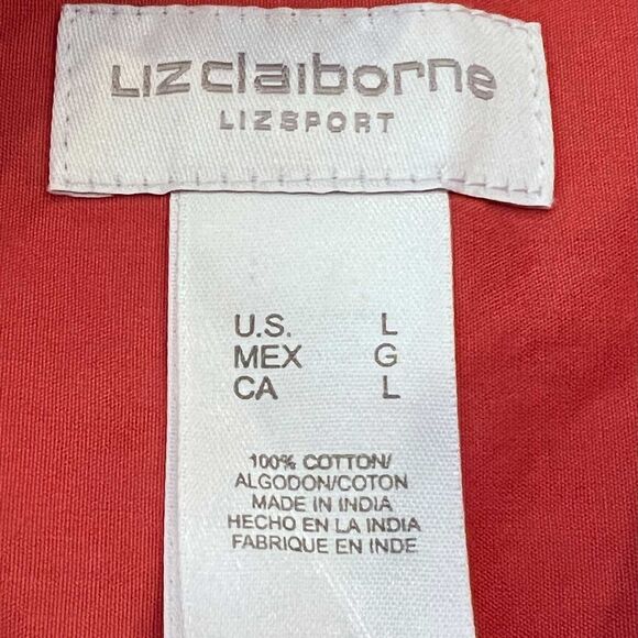 Liz Claiborne Rust Button-Down Women's Top Size Large - Picture 6 of 7
